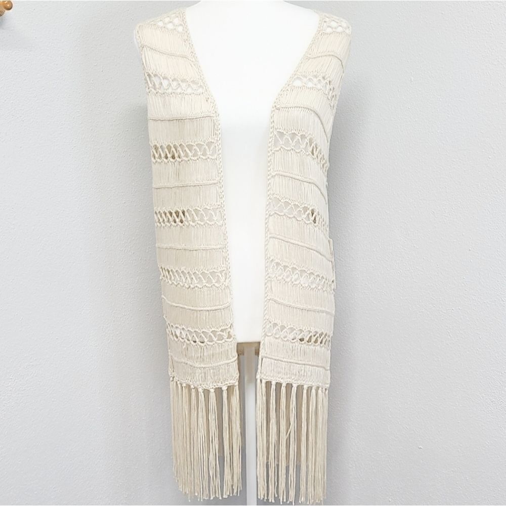 NWT Beach Crochet Fringe Cover Up M/L‎